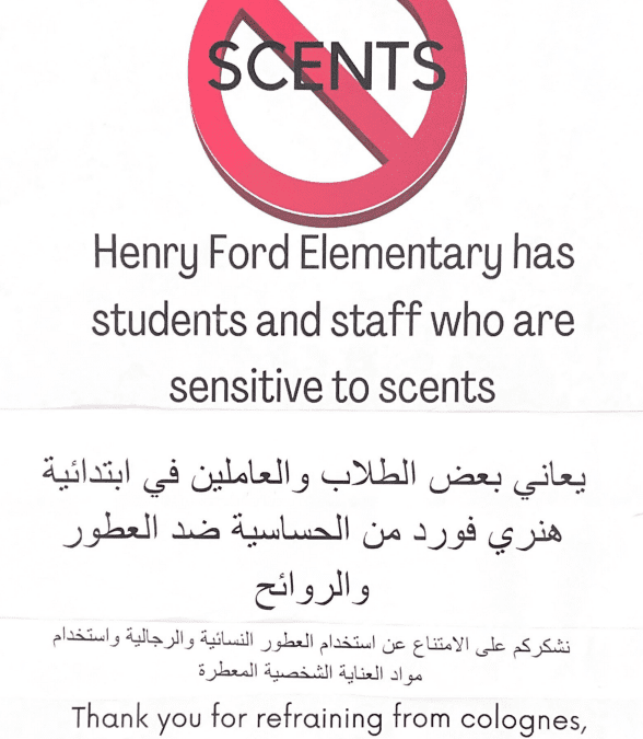 Scent Free School Notification
